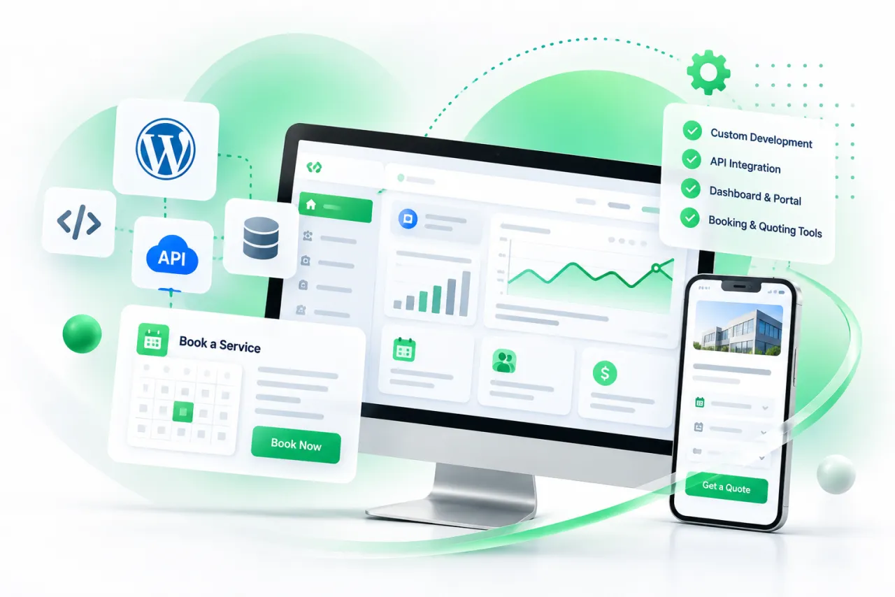 Custom web app development illustration