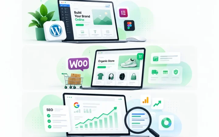SEO and organic marketing illustration
