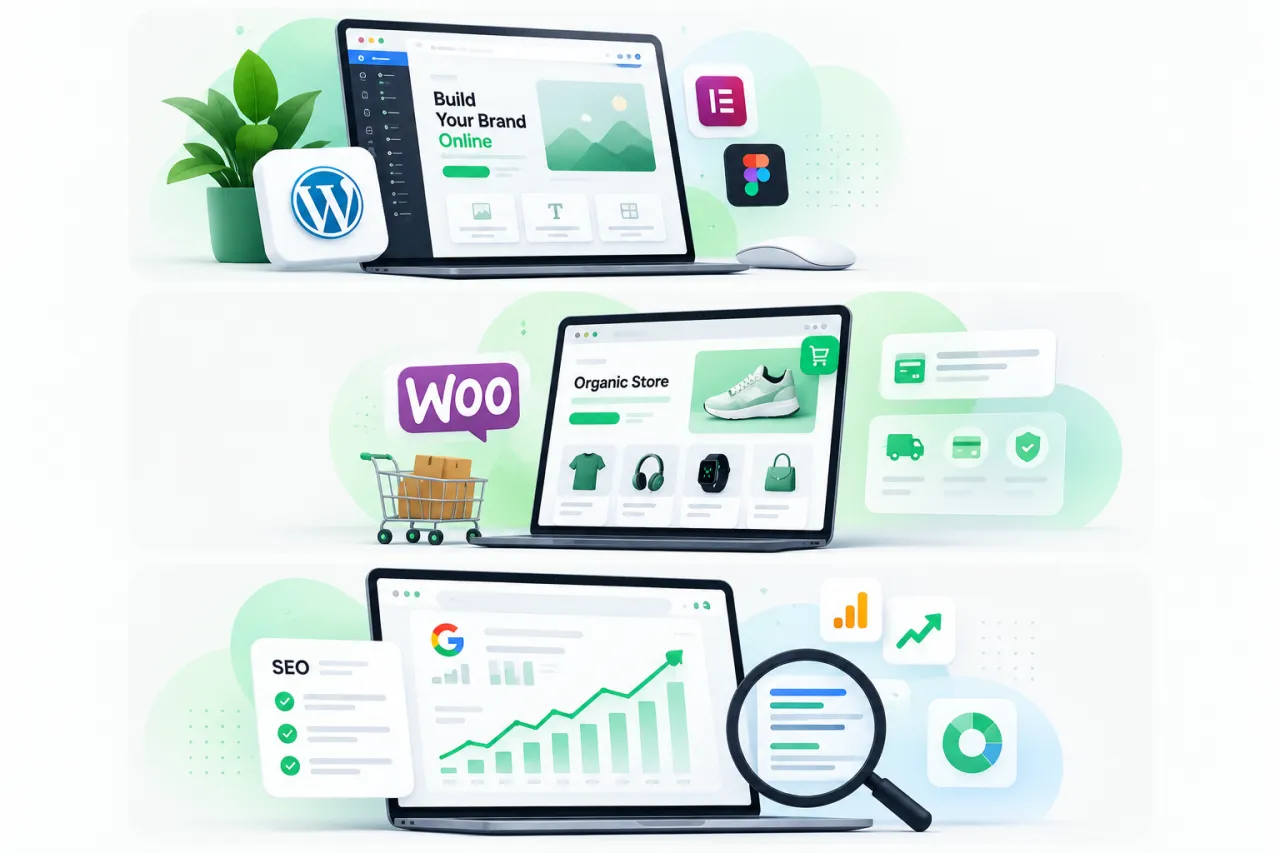 SEO and organic marketing illustration